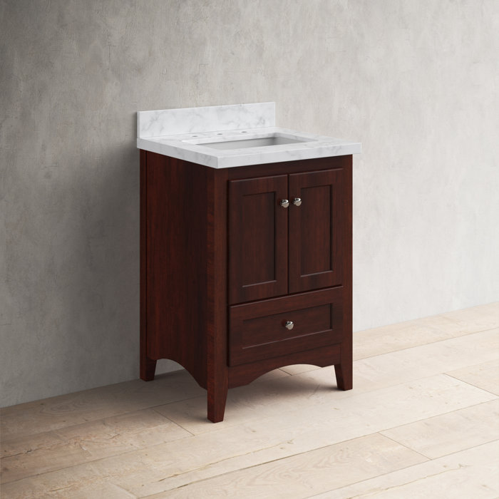 Fresno 24" W x 22" D x 35" H Single Bathroom Vanity Set & Reviews